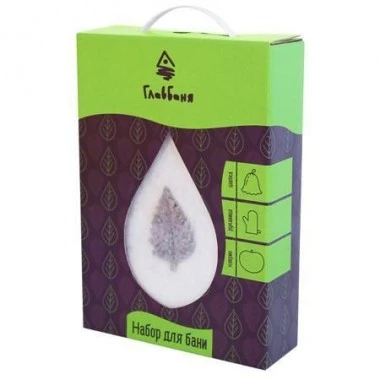 Подарочный набор для бани (шапка, коврик, рукавица) из серого войлока