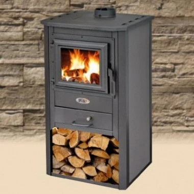 Печь-камин Blist Oganj серая (чугунная дверца)