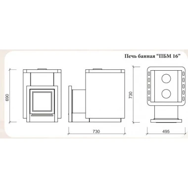 Печь банная Мета-бел “ПБМ 16”