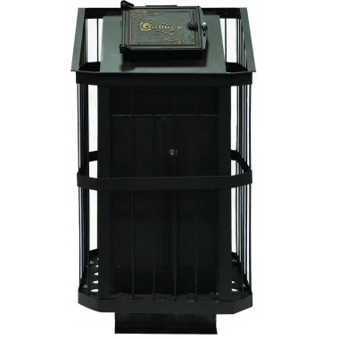 Печь банная "Сибирь" с закрытой каменкой. Панорамная дверца