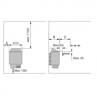 Электрическая печь для бани Harvia Trendi Kip60T Steel